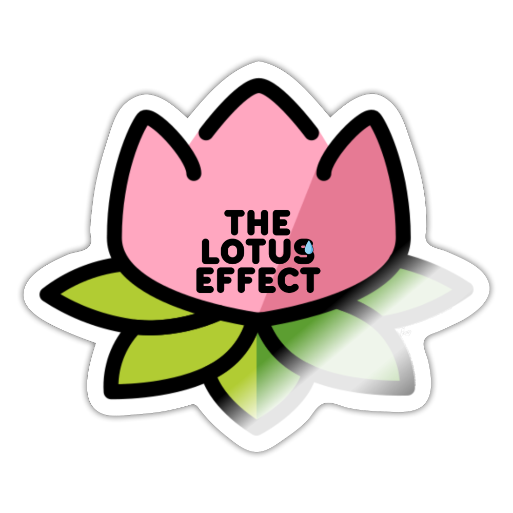 Emoji Expression: The Lotus Effect Moji Sticker - Emoji.Express - white glossy