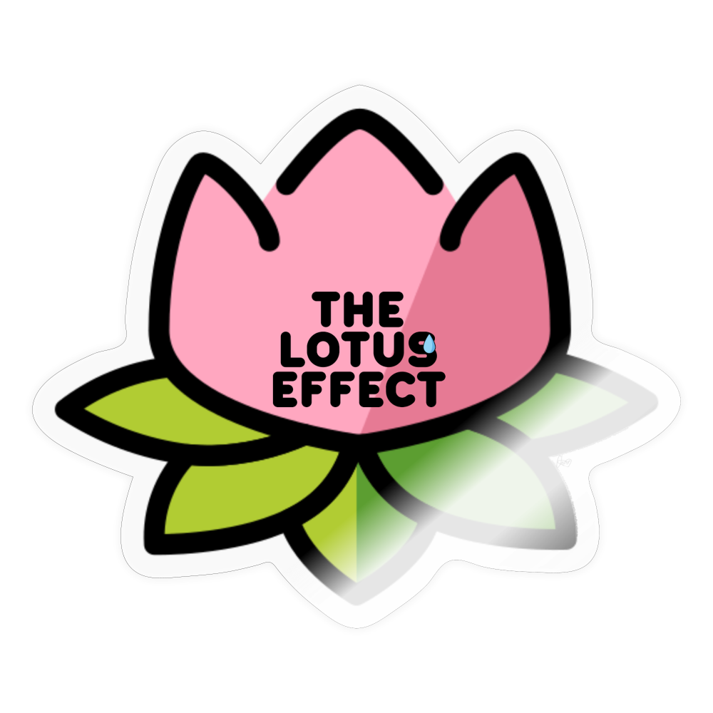 Emoji Expression: The Lotus Effect Moji Sticker - Emoji.Express - transparent glossy