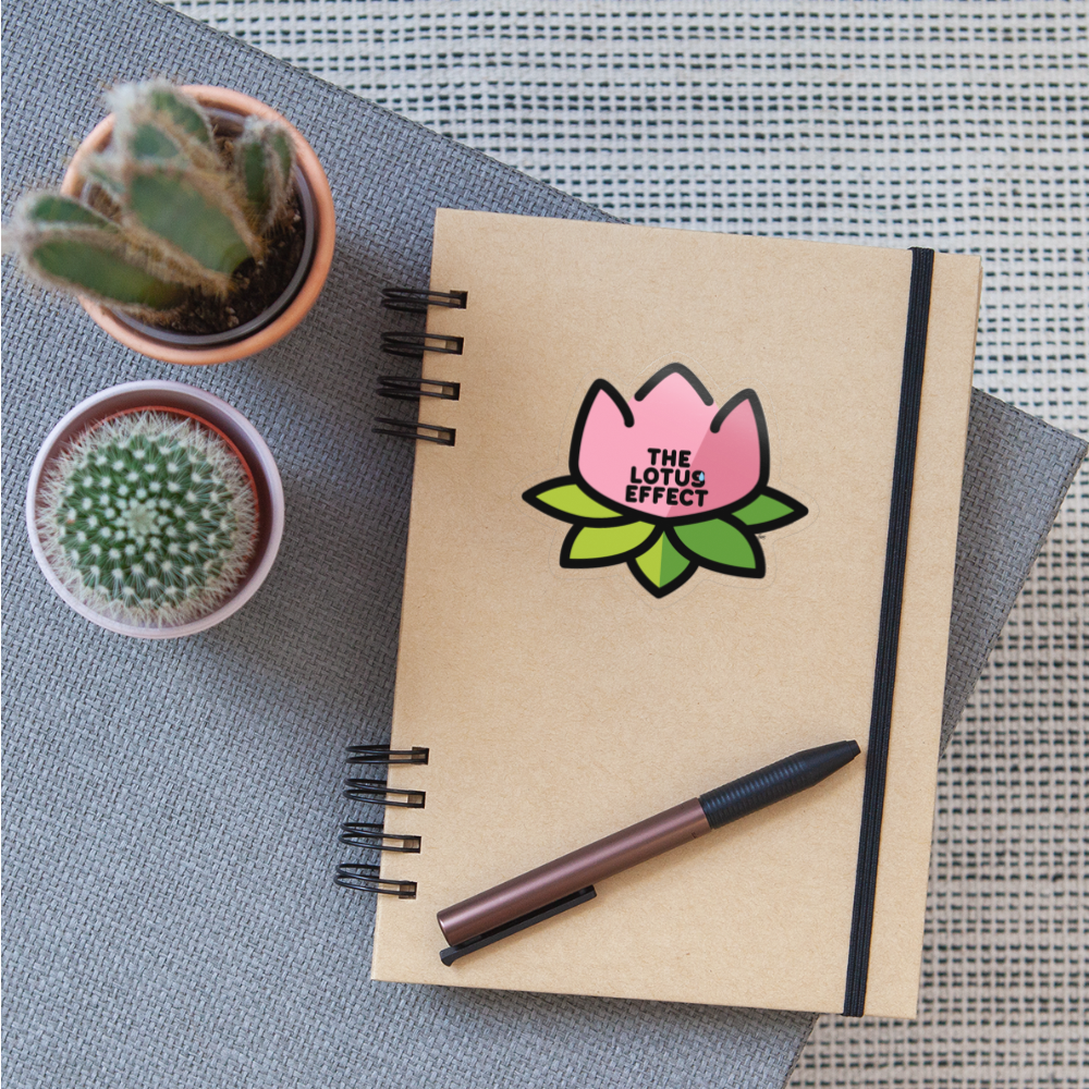 Emoji Expression: The Lotus Effect Moji Sticker - Emoji.Express - transparent glossy