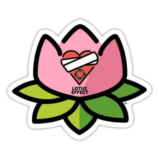 Emoji Expression: The Lotus Effect - Self Healing Moji Sticker - Emoji.Express - white matte