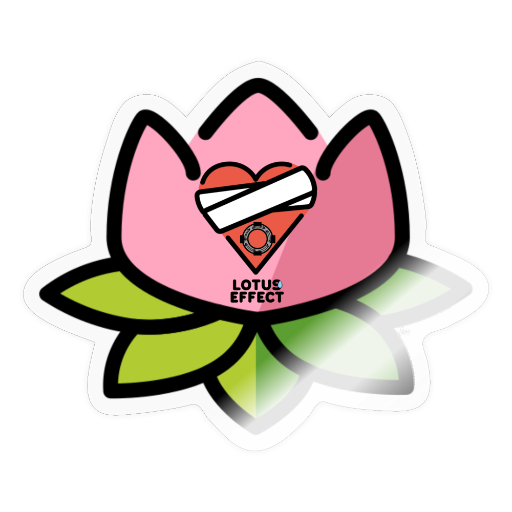 Emoji Expression: The Lotus Effect - Self Healing Moji Sticker - Emoji.Express - transparent glossy