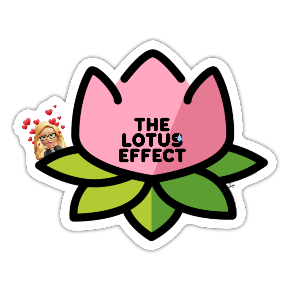 Emoji Expression: The Lotus Effect with Avatar Char Moji Sticker - Emoji.Express - white matte