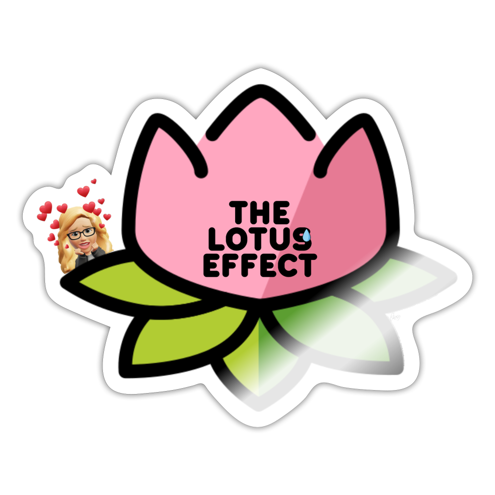 Emoji Expression: The Lotus Effect with Avatar Char Moji Sticker - Emoji.Express - white glossy