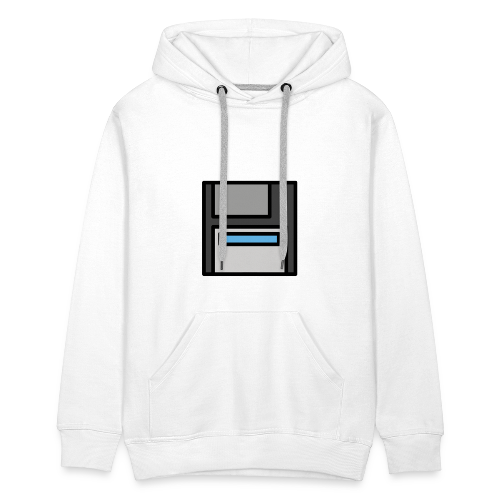 Customizable Floppy Disk Moji Men’s Premium Hoodie - Emoji.Express - white