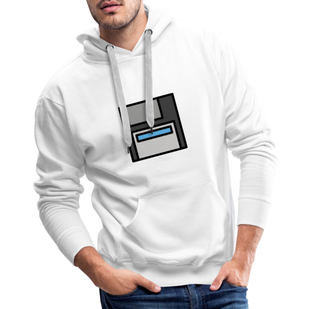 Customizable Floppy Disk Moji Men’s Premium Hoodie - Emoji.Express - white