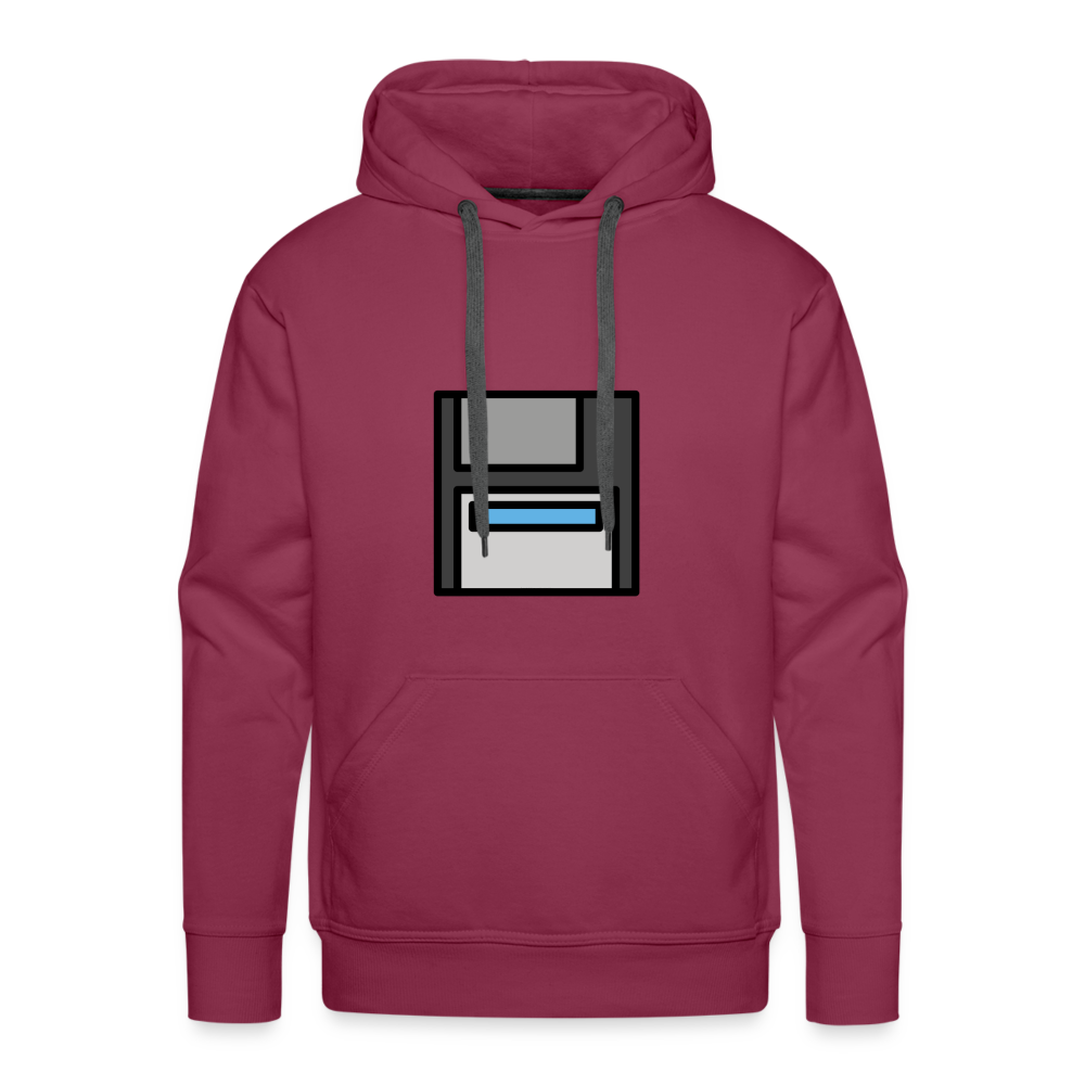 Customizable Floppy Disk Moji Men’s Premium Hoodie - Emoji.Express - burgundy