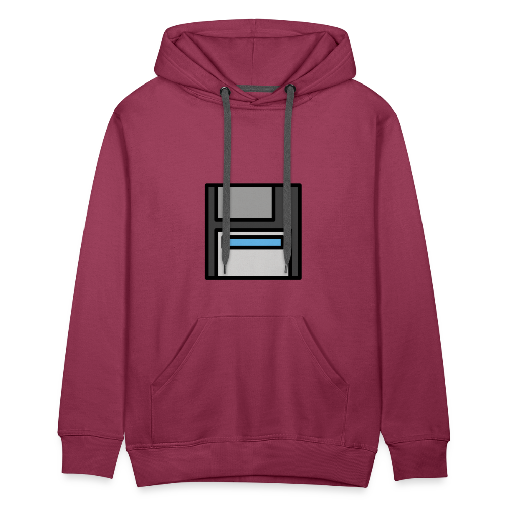 Customizable Floppy Disk Moji Men’s Premium Hoodie - Emoji.Express - burgundy