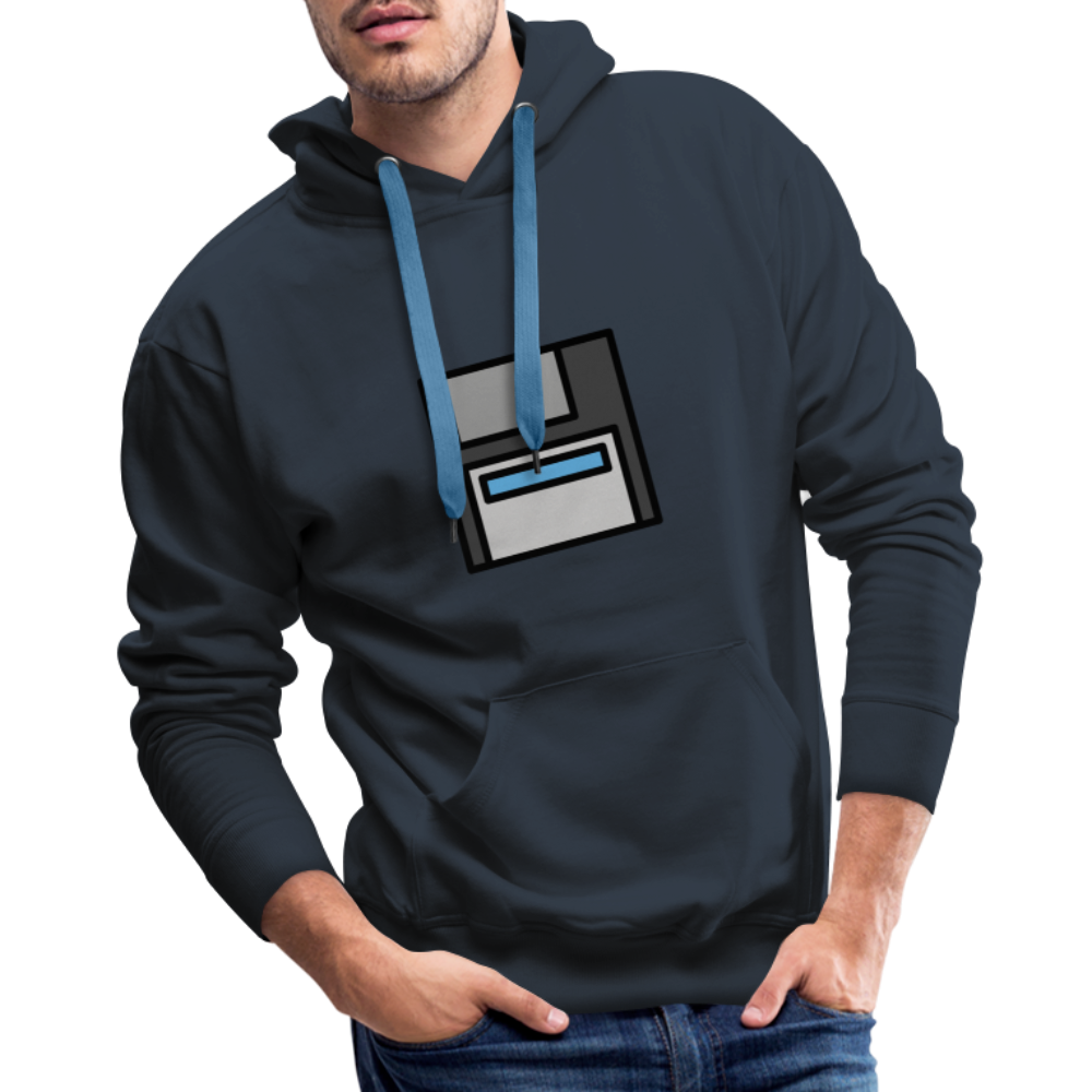 Customizable Floppy Disk Moji Men’s Premium Hoodie - Emoji.Express - navy