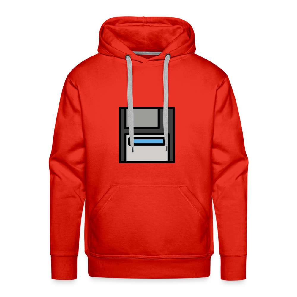 Customizable Floppy Disk Moji Men’s Premium Hoodie - Emoji.Express - red