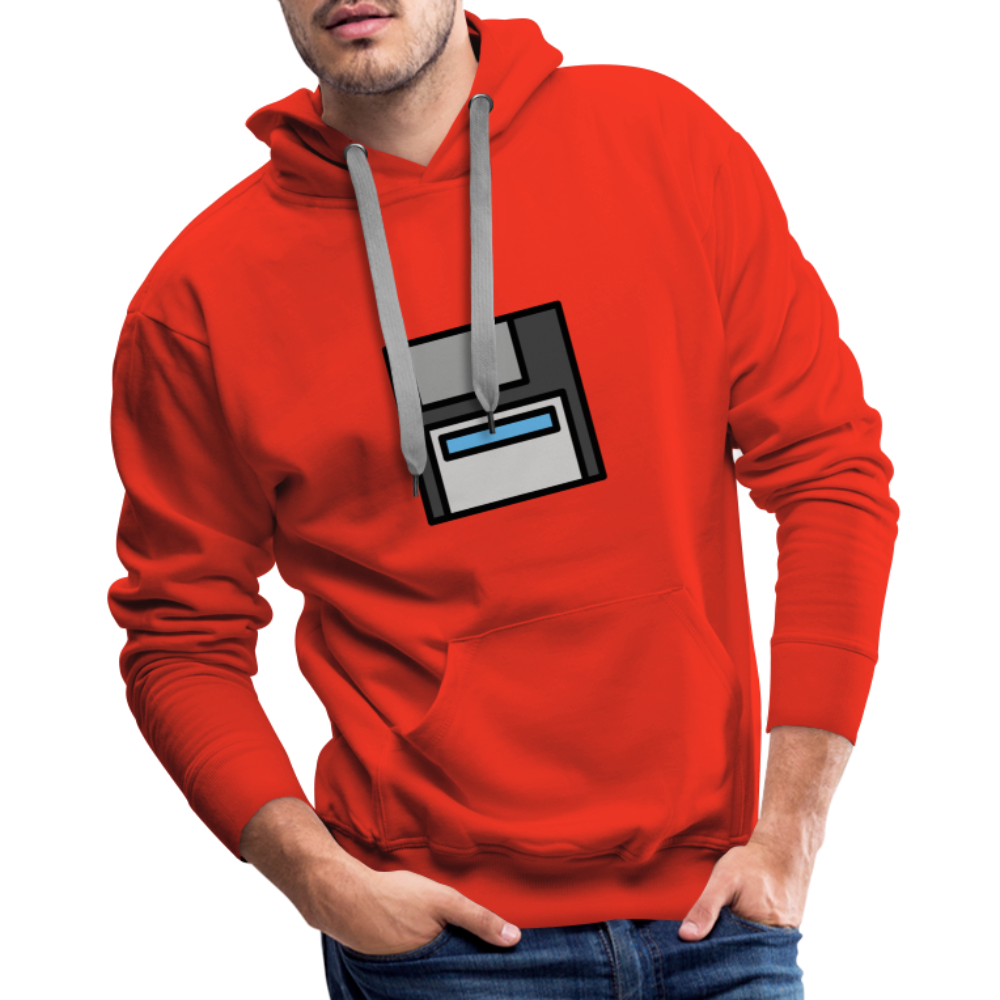 Customizable Floppy Disk Moji Men’s Premium Hoodie - Emoji.Express - red