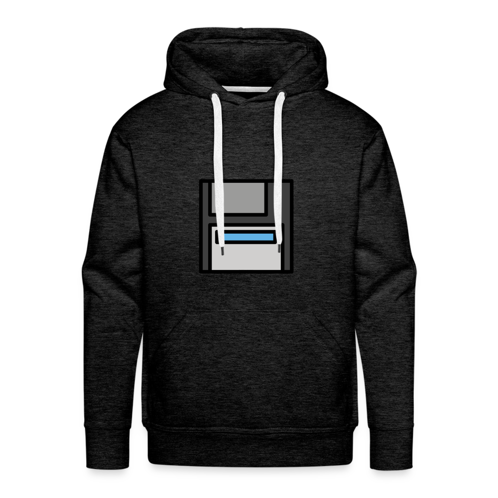 Customizable Floppy Disk Moji Men’s Premium Hoodie - Emoji.Express - charcoal grey