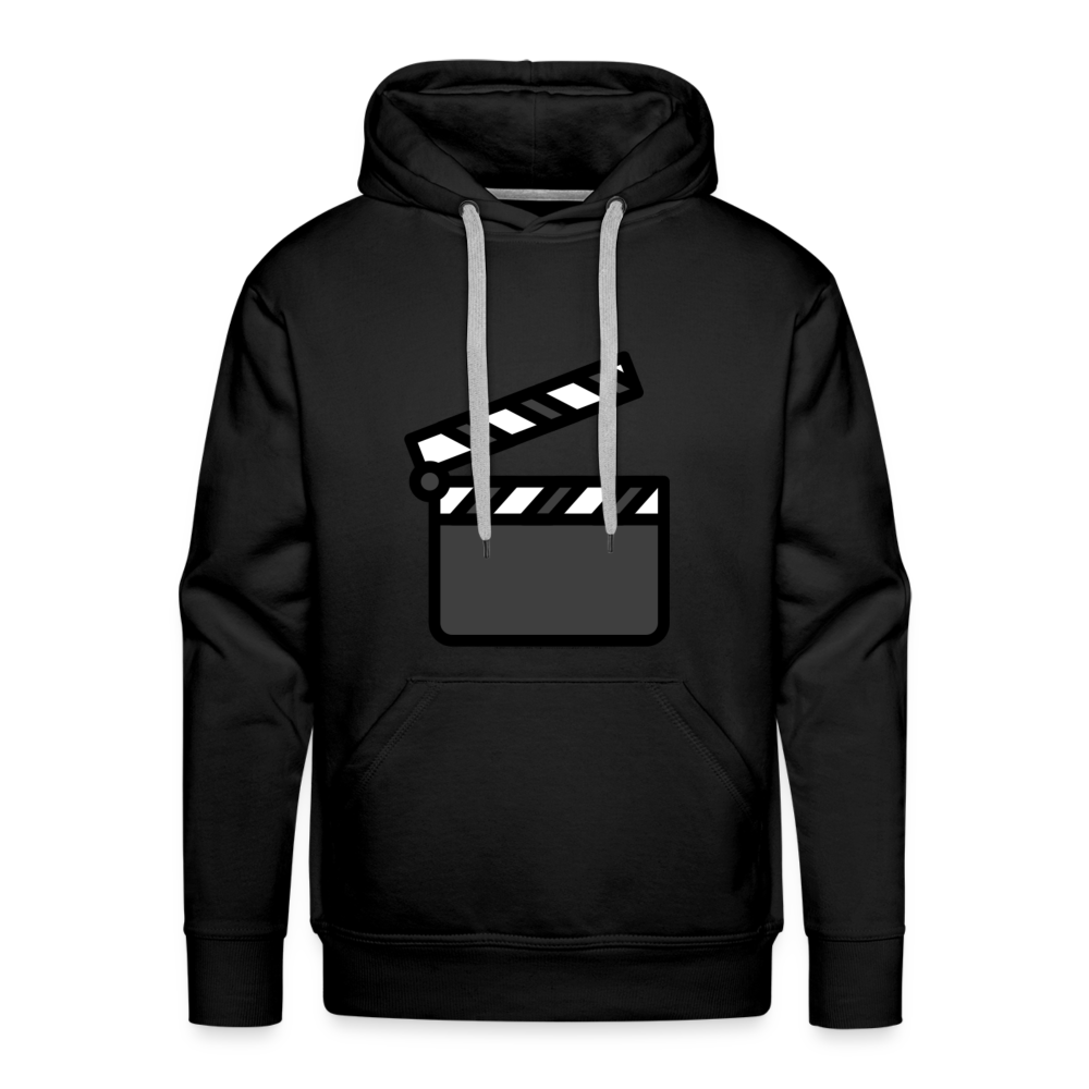 Customizable Clapper Board Moji Men’s Premium Hoodie - Emoji.Express - black