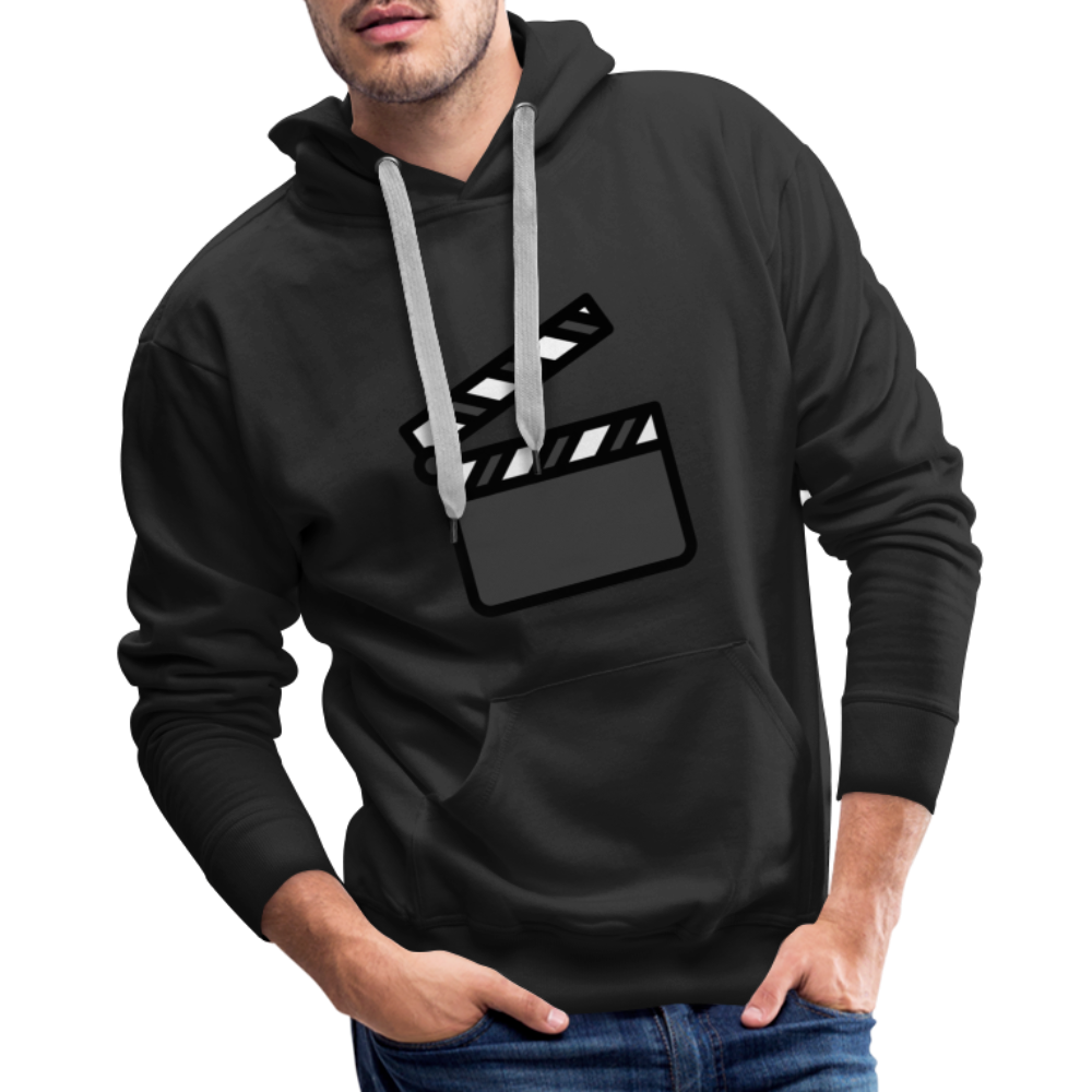 Customizable Clapper Board Moji Men’s Premium Hoodie - Emoji.Express - black