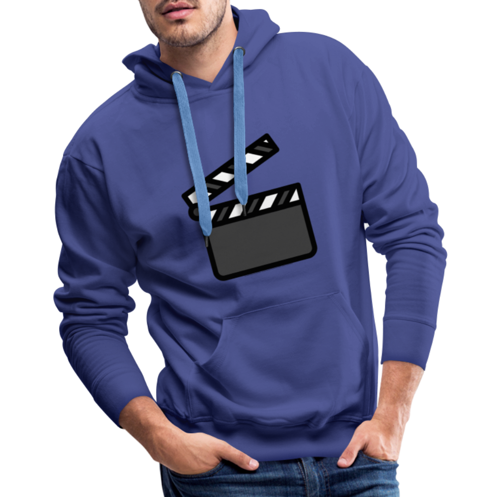 Customizable Clapper Board Moji Men’s Premium Hoodie - Emoji.Express - royal blue