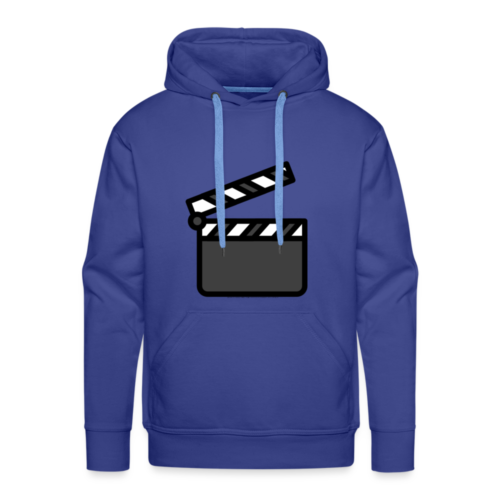 Customizable Clapper Board Moji Men’s Premium Hoodie - Emoji.Express - royal blue