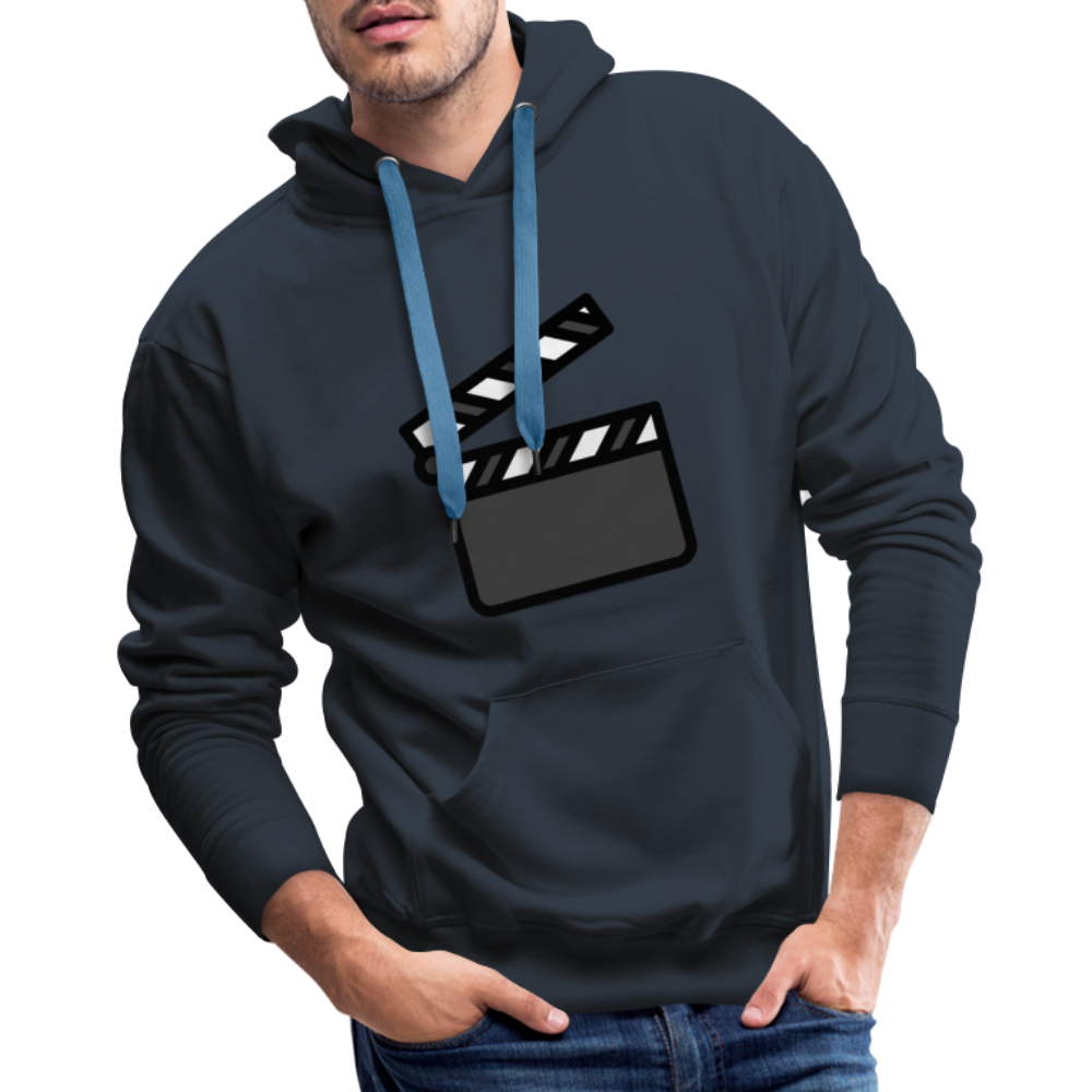 Customizable Clapper Board Moji Men’s Premium Hoodie - Emoji.Express - navy