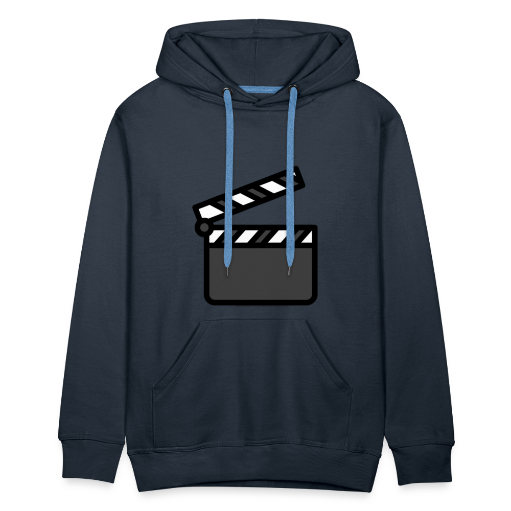 Customizable Clapper Board Moji Men’s Premium Hoodie - Emoji.Express - navy