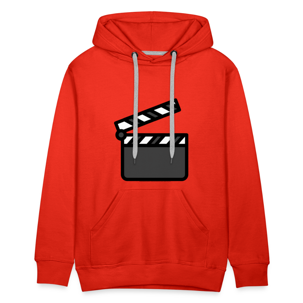 Customizable Clapper Board Moji Men’s Premium Hoodie - Emoji.Express - red