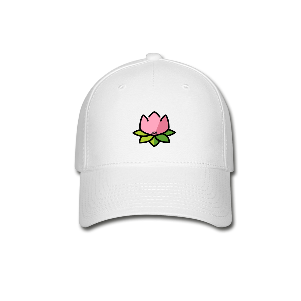 Customizable Emoji Expression: The Lotus Effect Moji Baseball Cap - Emoji.Express - white