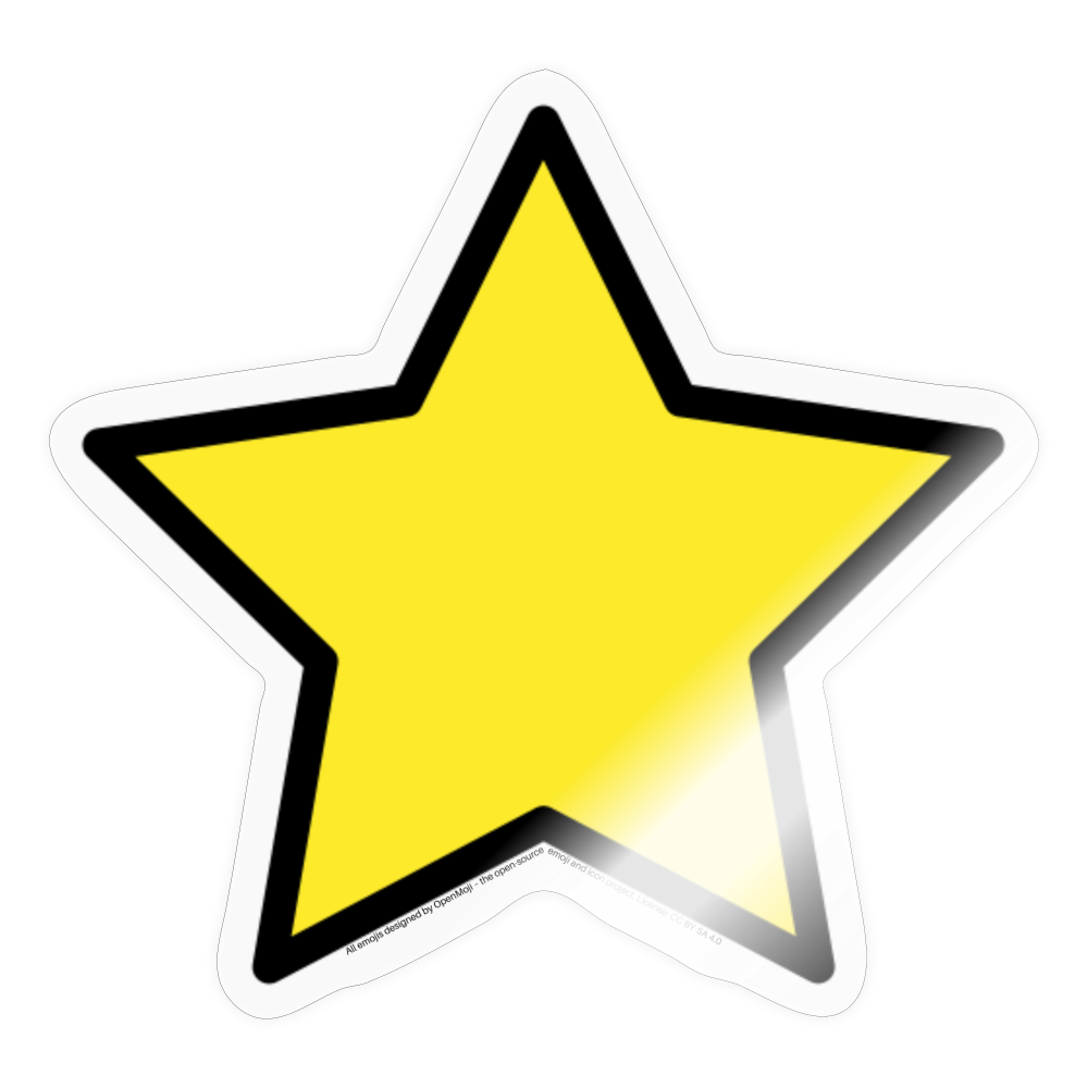 Star Moji Sticker - Emoji.Express - transparent glossy