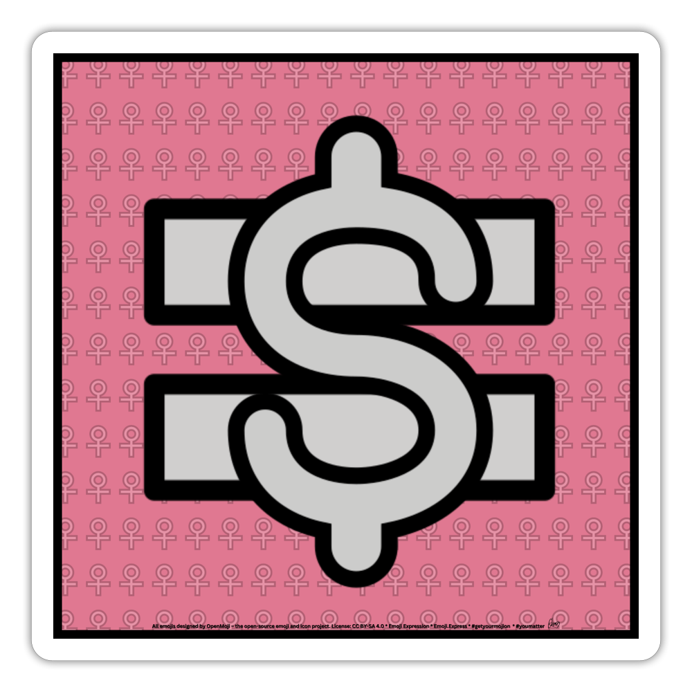 Emoji Expression: Equal Pay for Women Sticker - Emoji.Express - white matte
