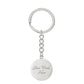 Grinning Face with Big Eyes Silver Keychain Engraved Back