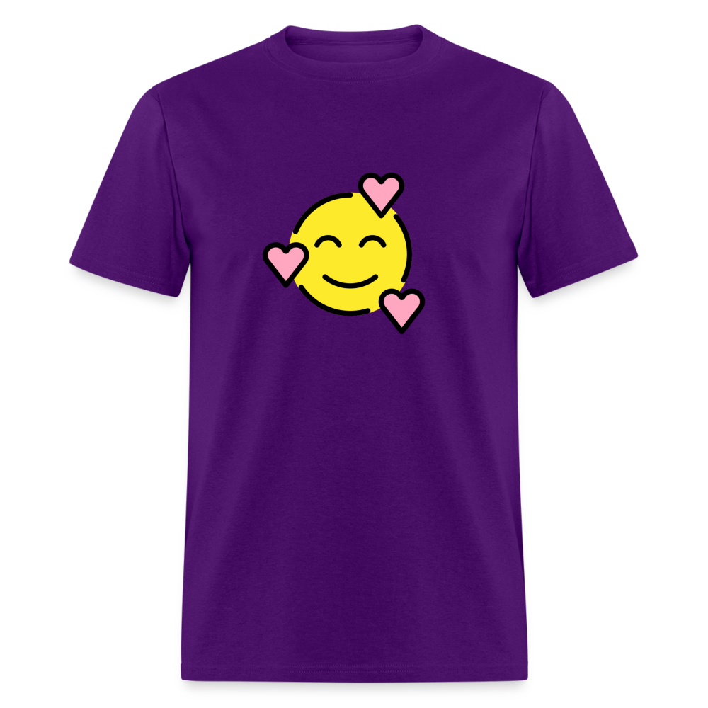 Smiling Face with Hearts Unisex Classic T-Shirt - Emoji.Express - purple