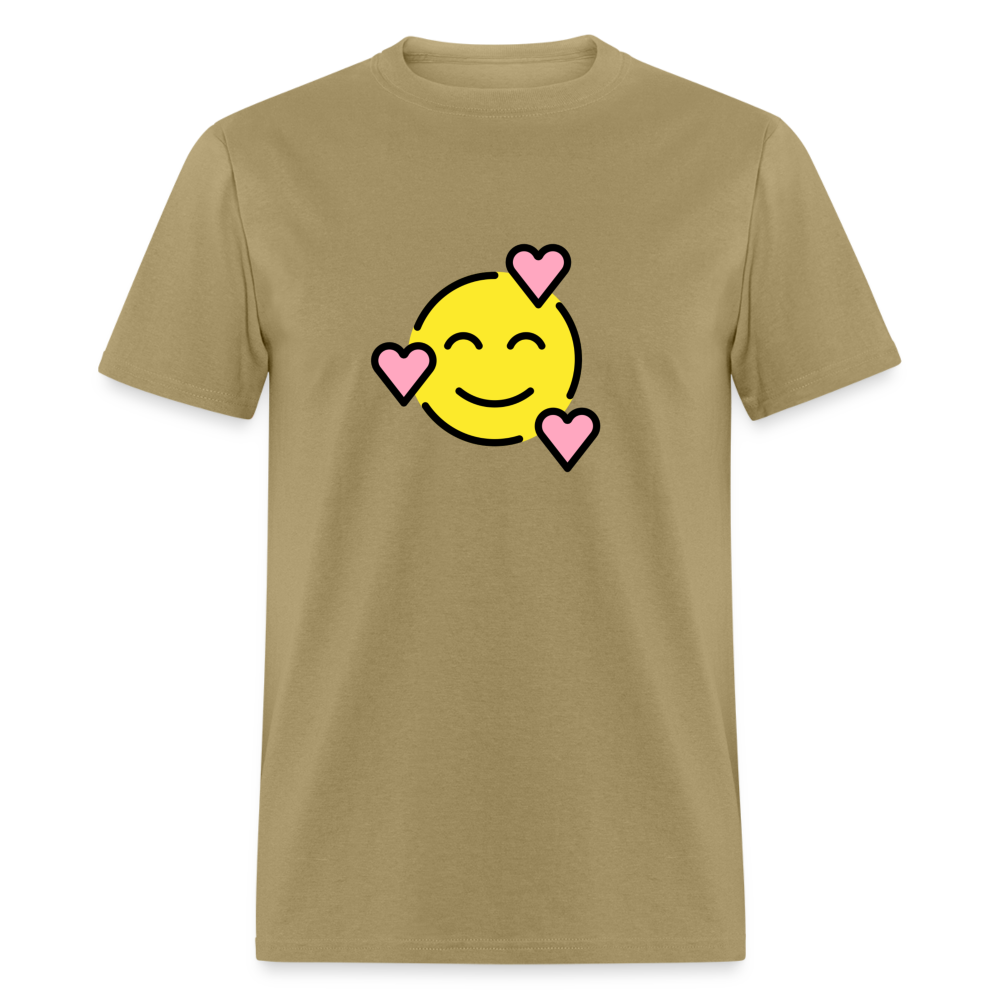 Smiling Face with Hearts Unisex Classic T-Shirt - Emoji.Express - khaki