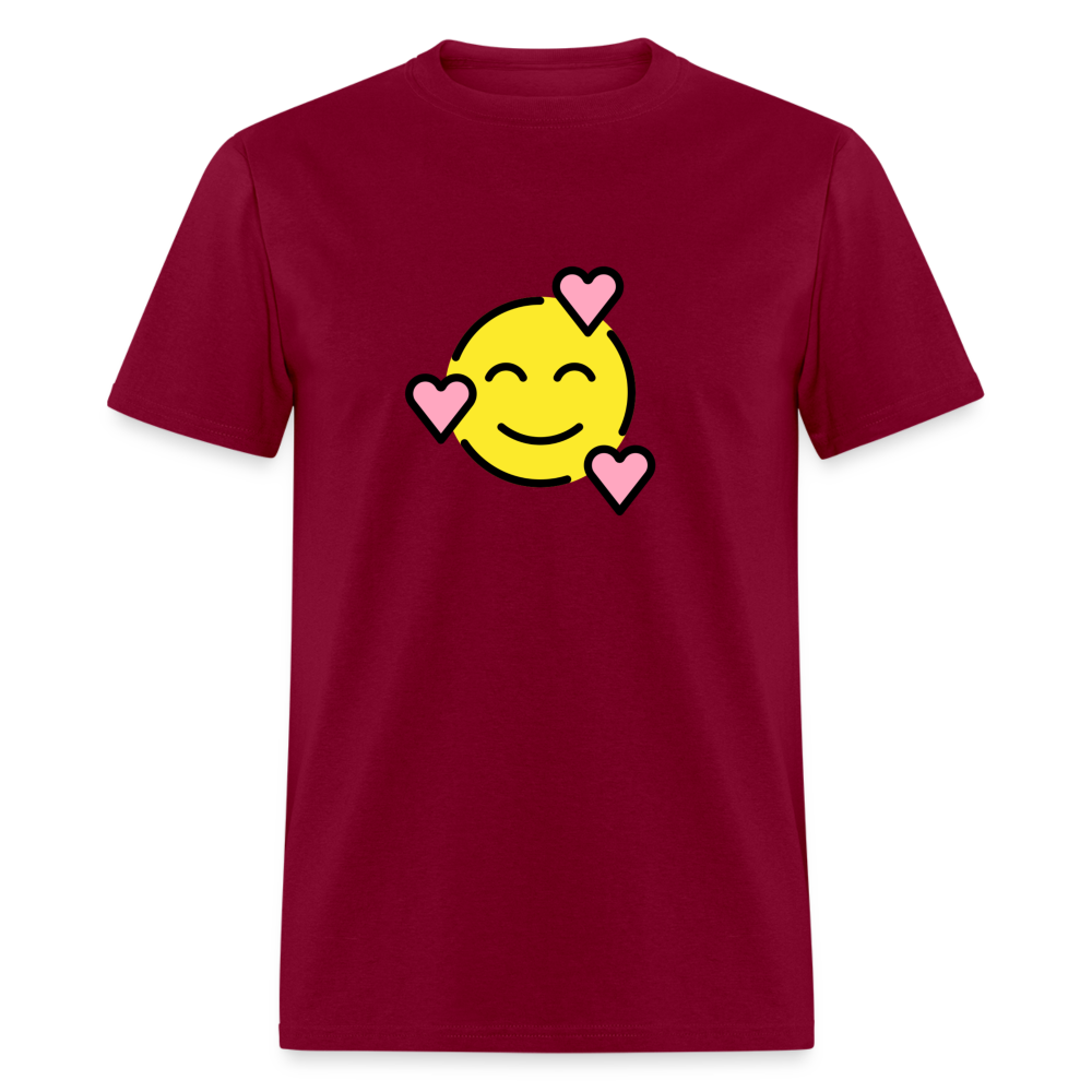 Smiling Face with Hearts Unisex Classic T-Shirt - Emoji.Express - burgundy