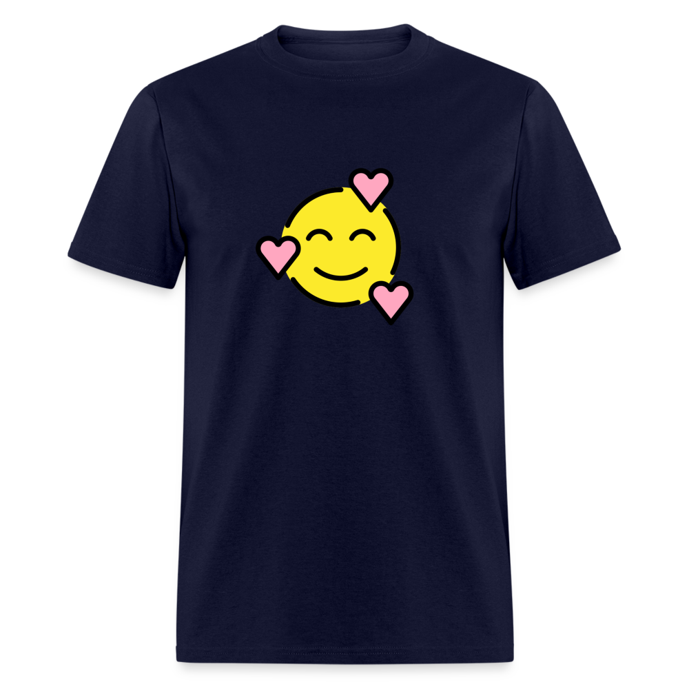 Smiling Face with Hearts Unisex Classic T-Shirt - Emoji.Express - navy