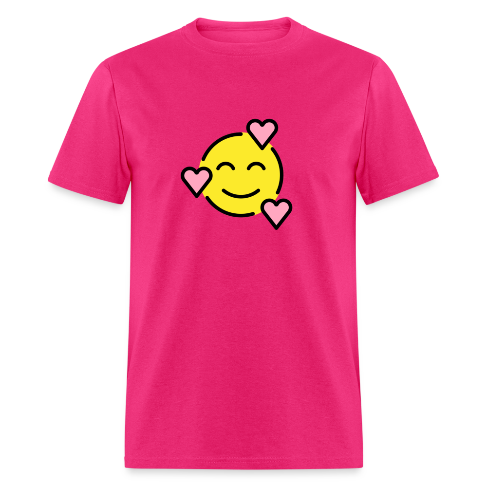 Smiling Face with Hearts Unisex Classic T-Shirt - Emoji.Express - fuchsia