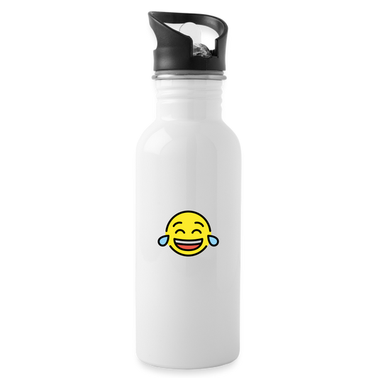 Tears of Joy Emoji Water Bottle - Emoji.Express - white