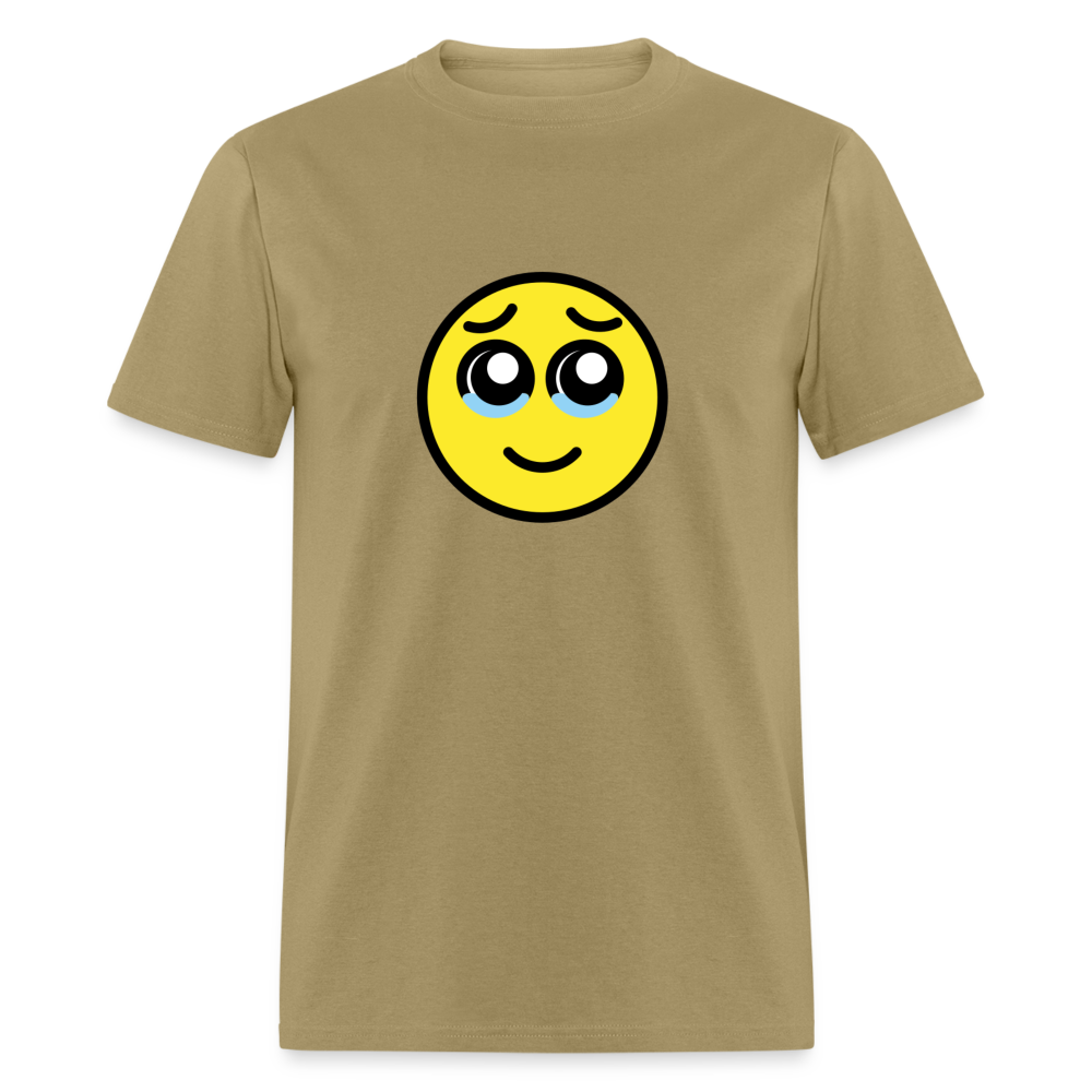 Face Holdng Back Tears Unisex Classic T-Shirt - Emoji.Express - khaki