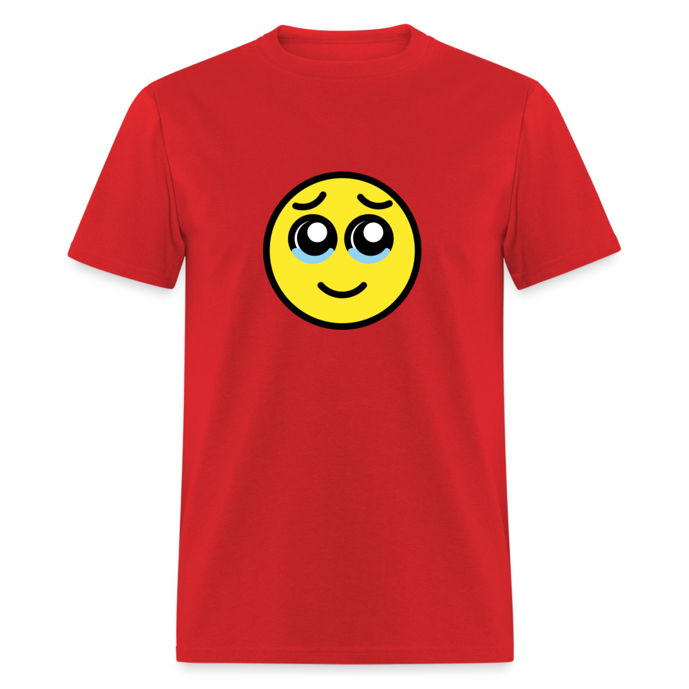 Face Holdng Back Tears Unisex Classic T-Shirt - Emoji.Express - red