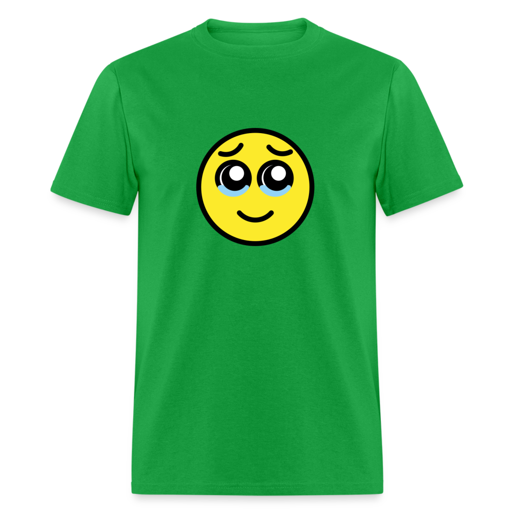 Face Holdng Back Tears Unisex Classic T-Shirt - Emoji.Express - bright green