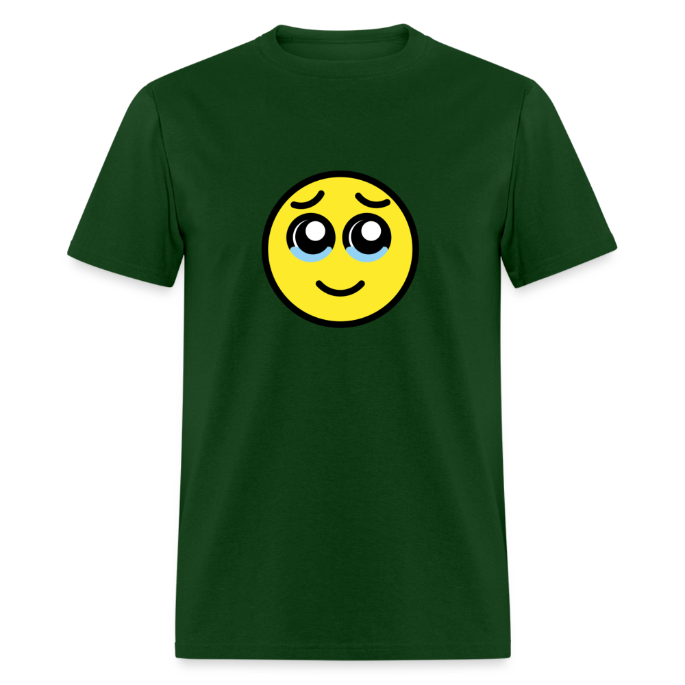 Face Holdng Back Tears Unisex Classic T-Shirt - Emoji.Express - forest green