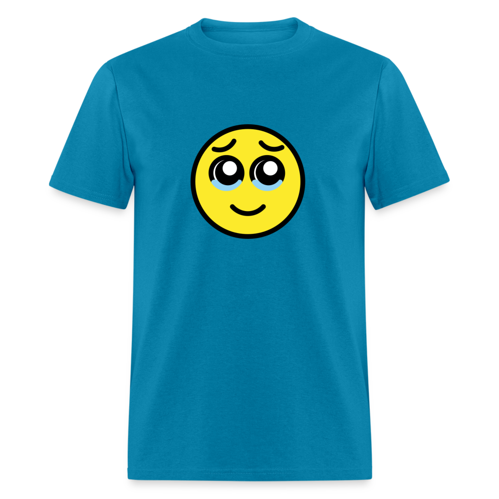 Face Holdng Back Tears Unisex Classic T-Shirt - Emoji.Express - turquoise