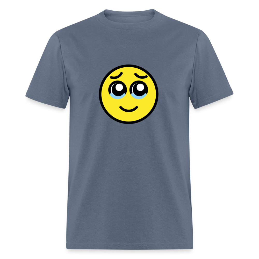 Face Holdng Back Tears Unisex Classic T-Shirt - Emoji.Express - denim