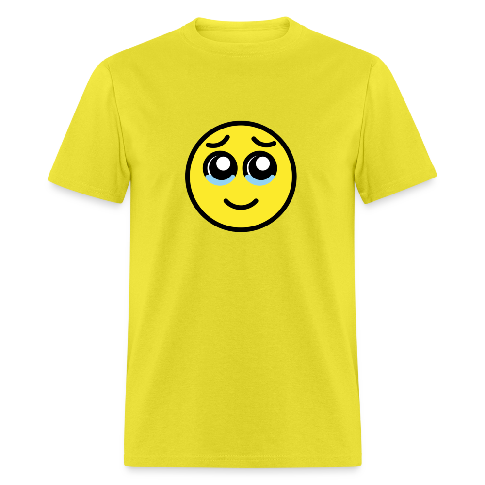 Face Holdng Back Tears Unisex Classic T-Shirt - Emoji.Express - yellow