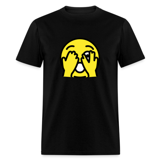 Face with Peeking Eye Emoji Unisex Classic T-Shirt - Emoji.Express - black