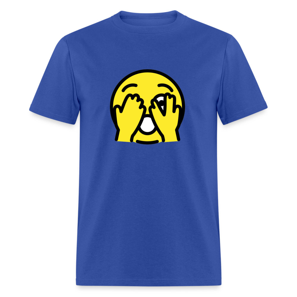 Face with Peeking Eye Emoji Unisex Classic T-Shirt - Emoji.Express - royal blue