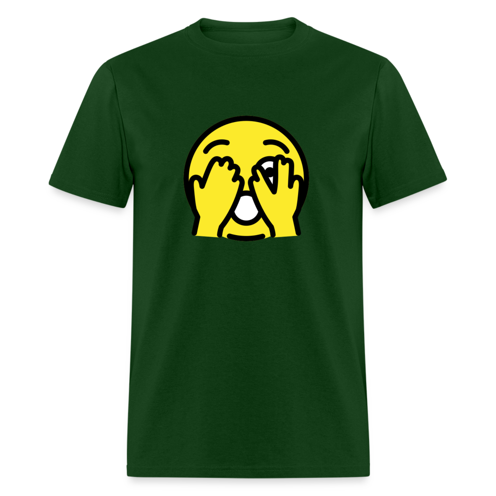 Face with Peeking Eye Emoji Unisex Classic T-Shirt - Emoji.Express - forest green