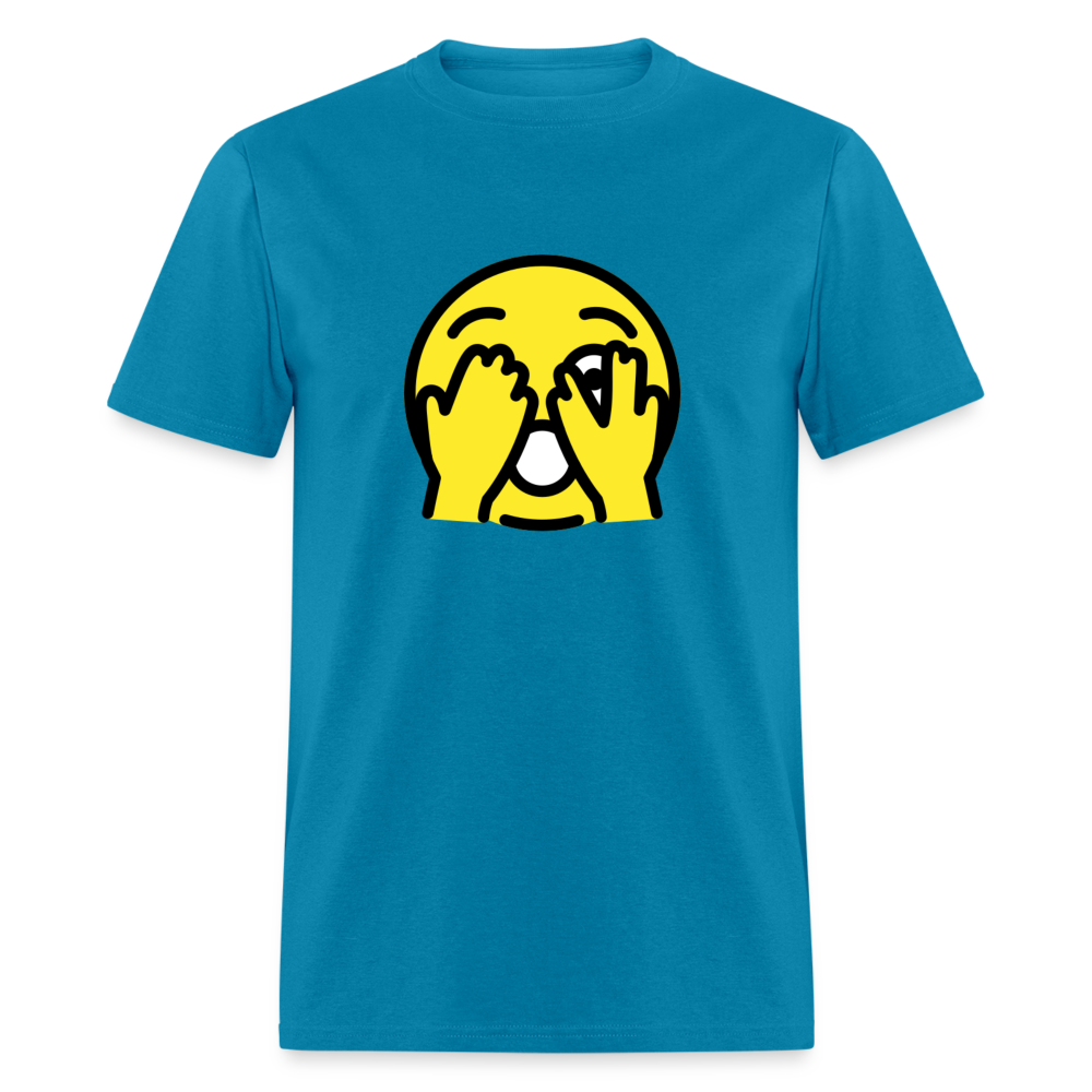 Face with Peeking Eye Emoji Unisex Classic T-Shirt - Emoji.Express - turquoise