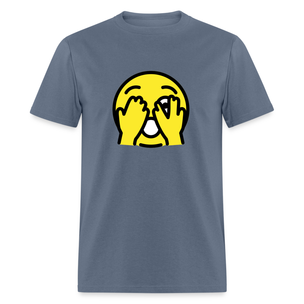 Face with Peeking Eye Emoji Unisex Classic T-Shirt - Emoji.Express - denim