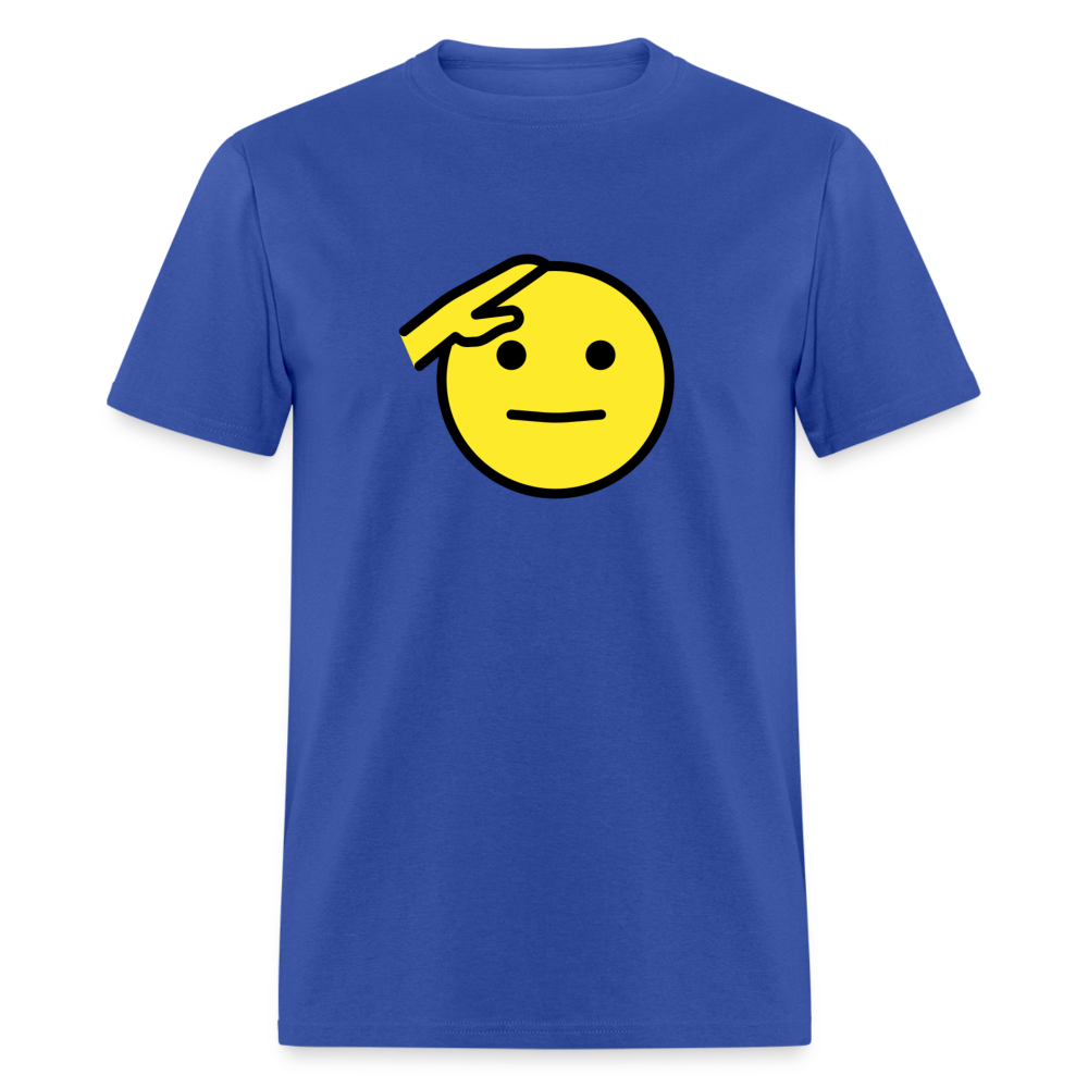 Saluting Face Emoji Unisex Classic T-Shirt - Emoji.Express - royal blue