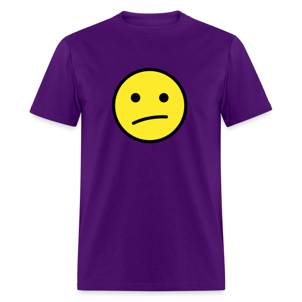 Face with Diagonal Mouth Emoji Unisex Classic T-Shirt - Emoji.Express - purple