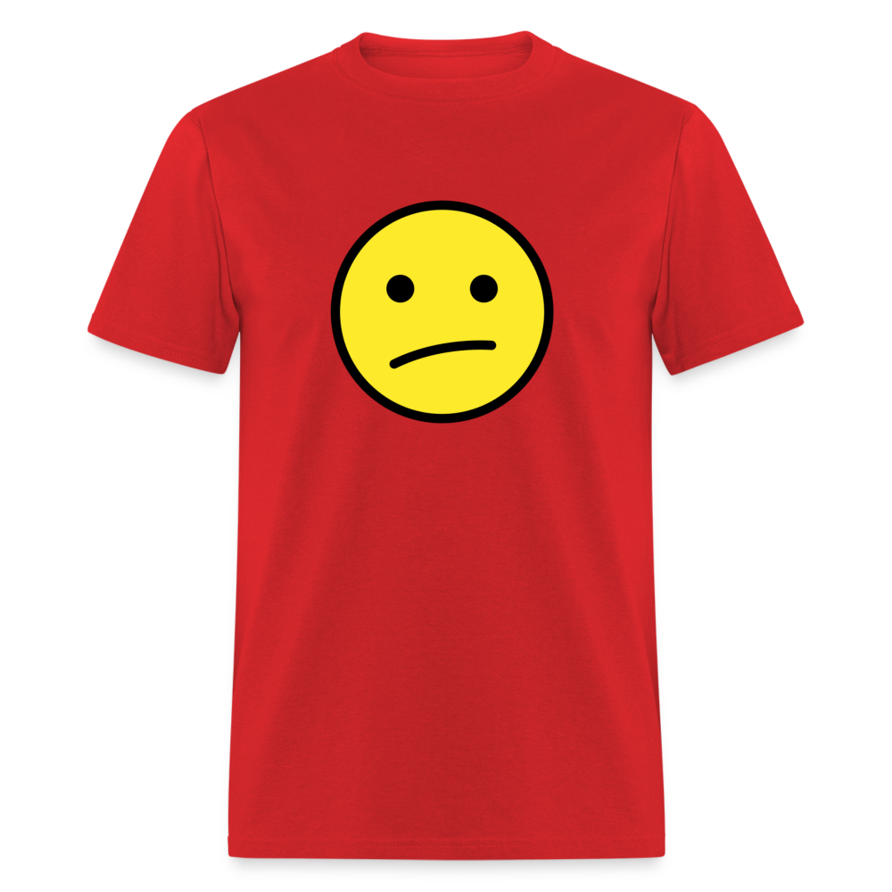 Face with Diagonal Mouth Emoji Unisex Classic T-Shirt - Emoji.Express - red