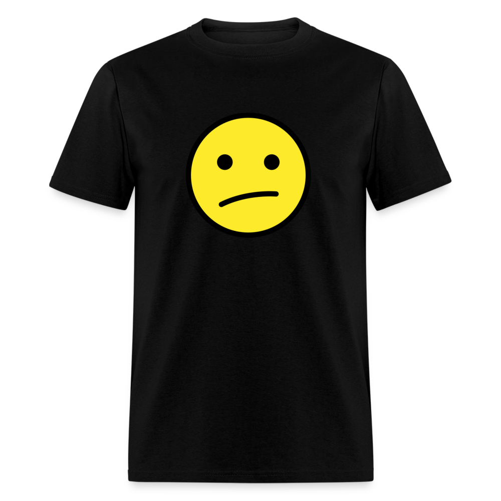 Face with Diagonal Mouth Emoji Unisex Classic T-Shirt - Emoji.Express - black