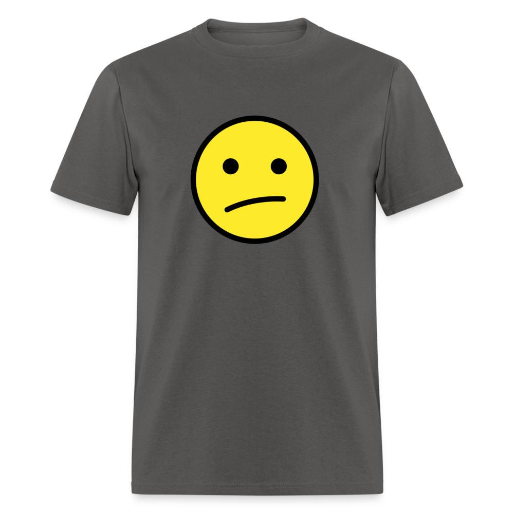 Face with Diagonal Mouth Emoji Unisex Classic T-Shirt - Emoji.Express - charcoal