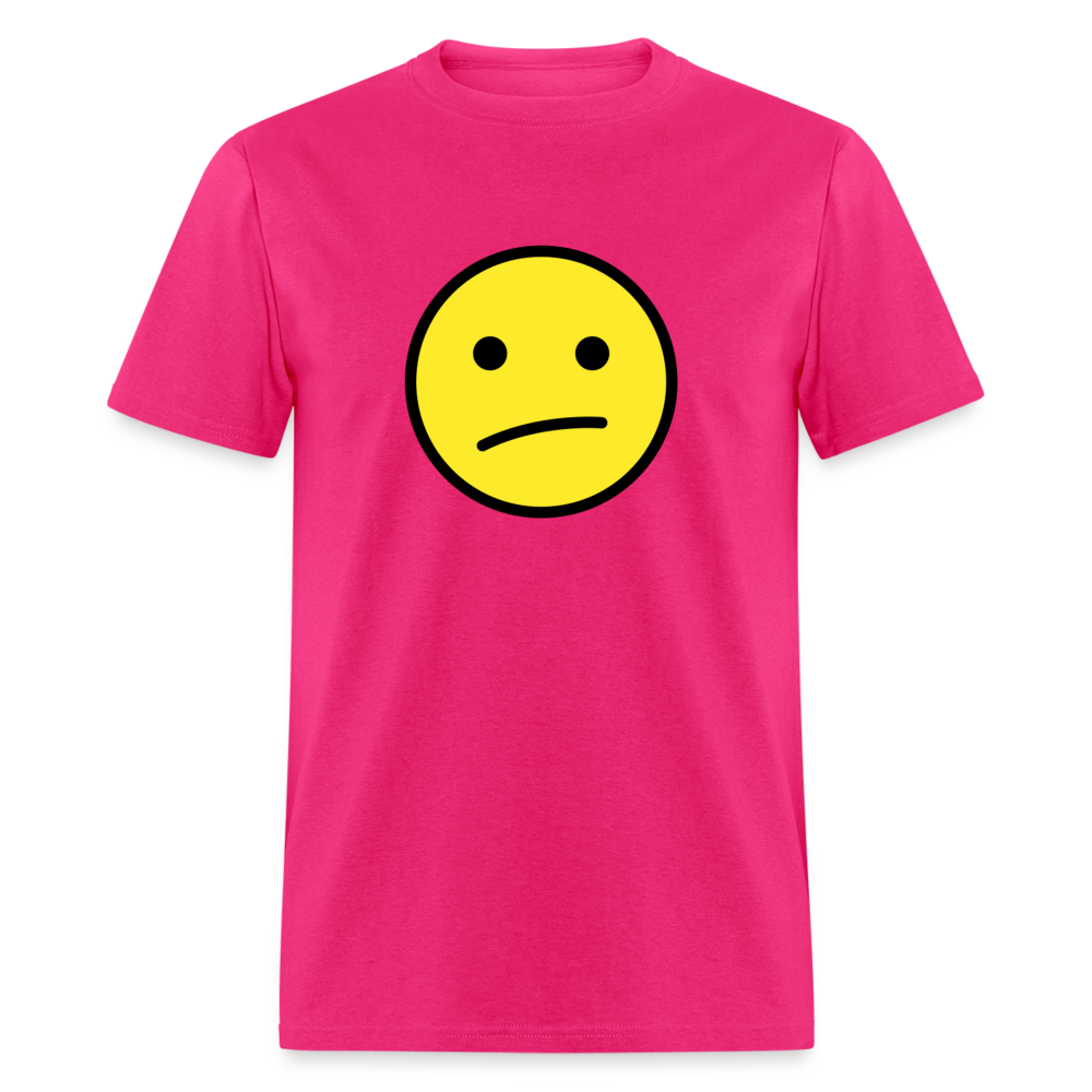 Face with Diagonal Mouth Emoji Unisex Classic T-Shirt - Emoji.Express - fuchsia